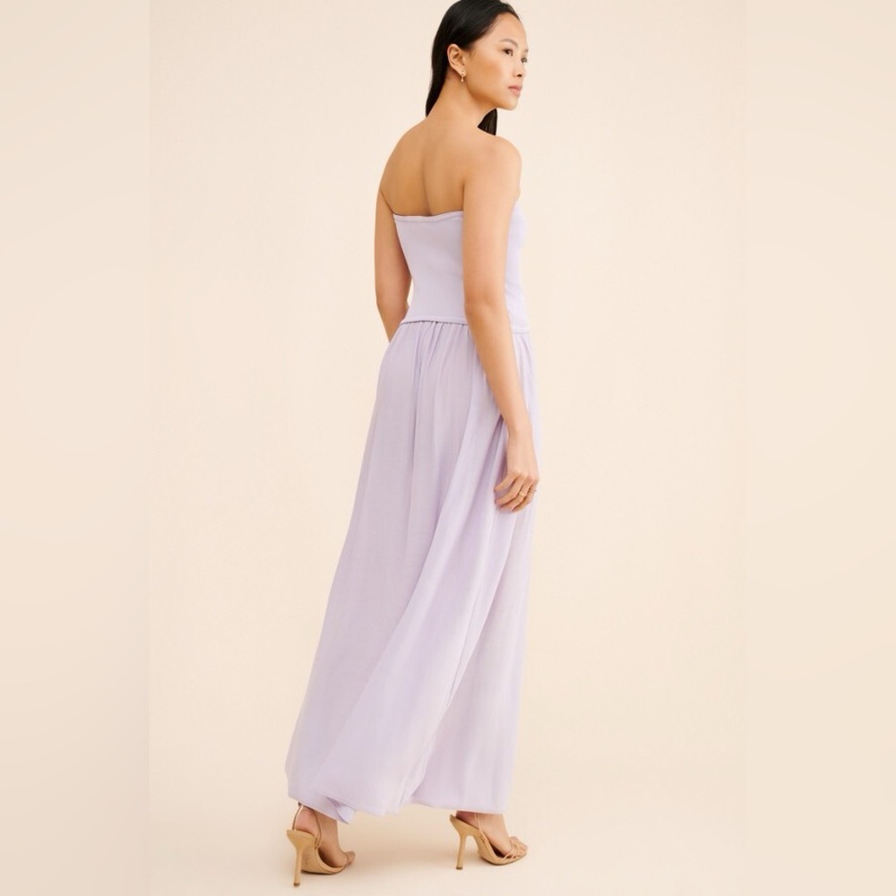 SOLID & STRIPED The Sasha Strapless Lavender Dres… - image 3